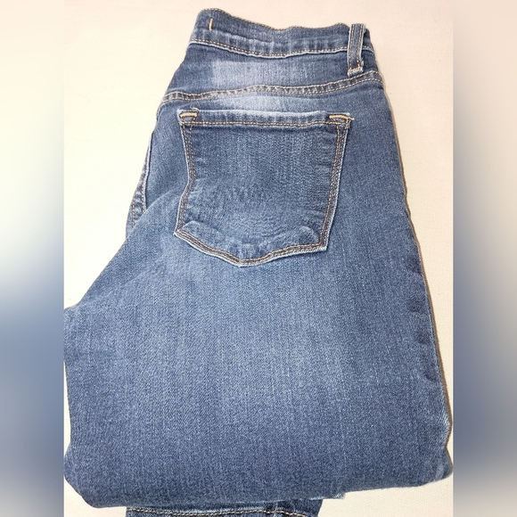 FLYING MONKEY Designer distressed ripped Thrash Holy Dark Wash blue jeans (#196) - Picture 2 of 7